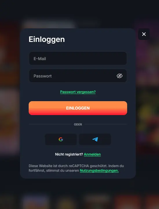 Beef Casino Registrierungsformular fur ein neues Konto