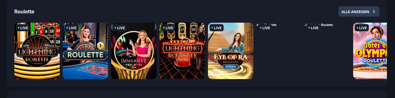 Beef Casino Live-Roulette-Tisch mit Echtzeit-Quoten